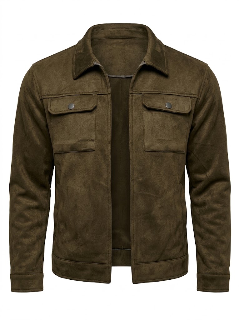 Jaqueta Suede Verde Militar